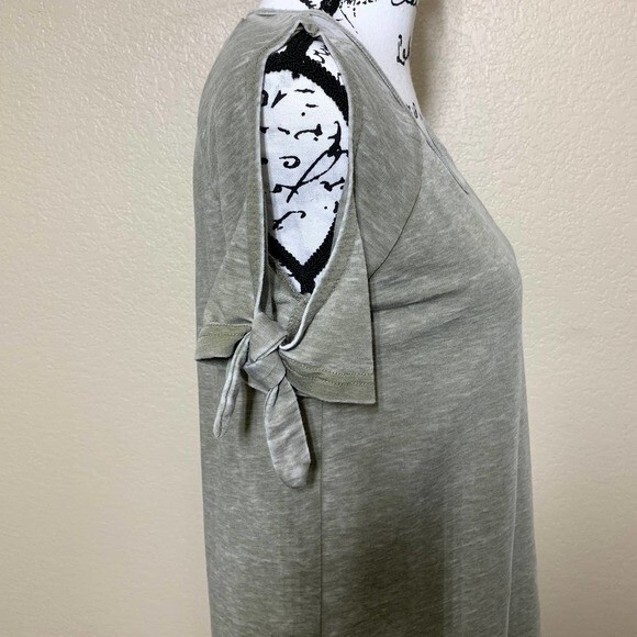 Anthropologie Jane and Delancey green top cold shoulder top size S - Picture 5 of 16